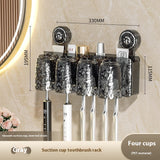 Suction Cup Type Wall-mounted Good-looking Bathroom Toothbrushing Set Family Set