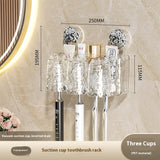 Suction Cup Type Wall-mounted Good-looking Bathroom Toothbrushing Set Family Set