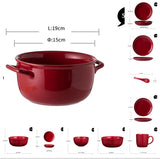 Luxury Red Glaze Ceramic Dinner Sets Kitchen Utensils Porcelain